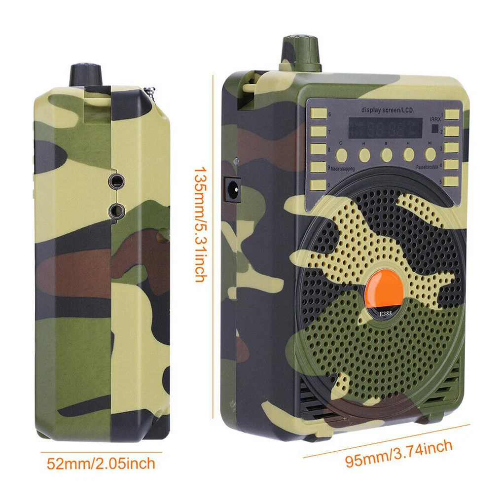 

48W Hunting Decoy Calls Electronic Bird Caller CamouflageElectric Hunting Decoy Speaker MP3 Speaker Remote Controller Kit