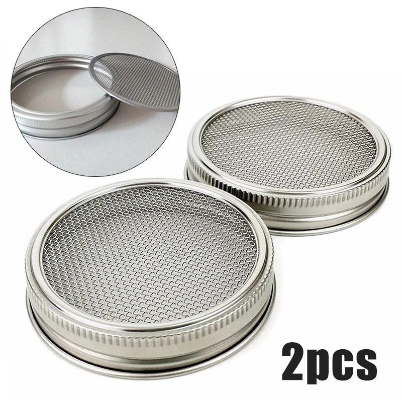 2 шт. многофункциональные колпачки из нержавеющей стали для просеивания муки |