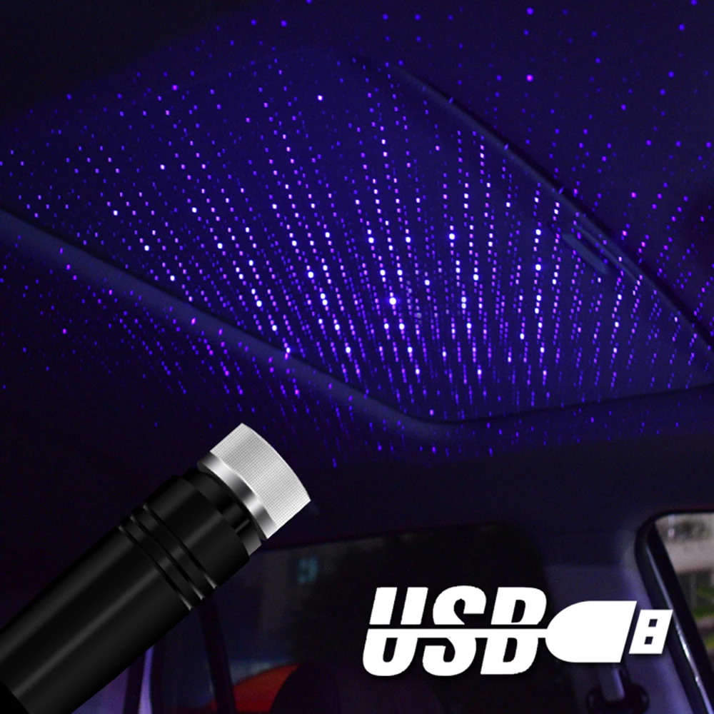 Светодиодный ночсветильник на крышу автомобиля декоративная лампа с USB для audi a4 b6