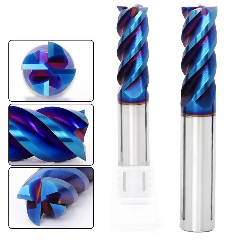 Концевая фреза из карбида вольфрама HRC65 4 канавки 1 5 мм 2 3 6 8 шт. | Инструменты