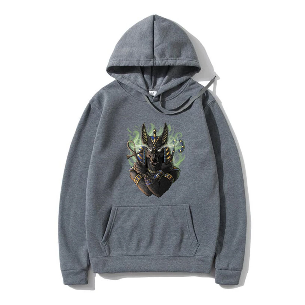 

Egype legend anubis pullovers hooded men and women homme vetement homme sweater oversize hoodies anubis printed clothes