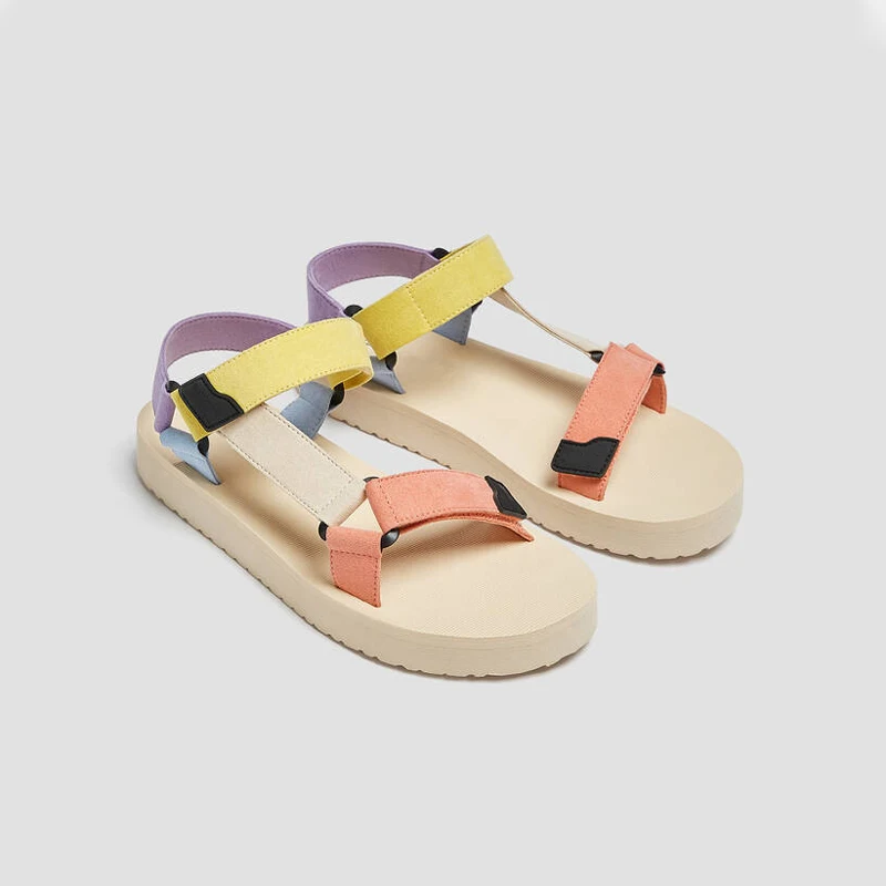 

Sandals For Girls Brand Women Shoes 2021 Summer Gladiator Sandalias Versatile Hook & Loop Modern Sandal Sandalias Femininas