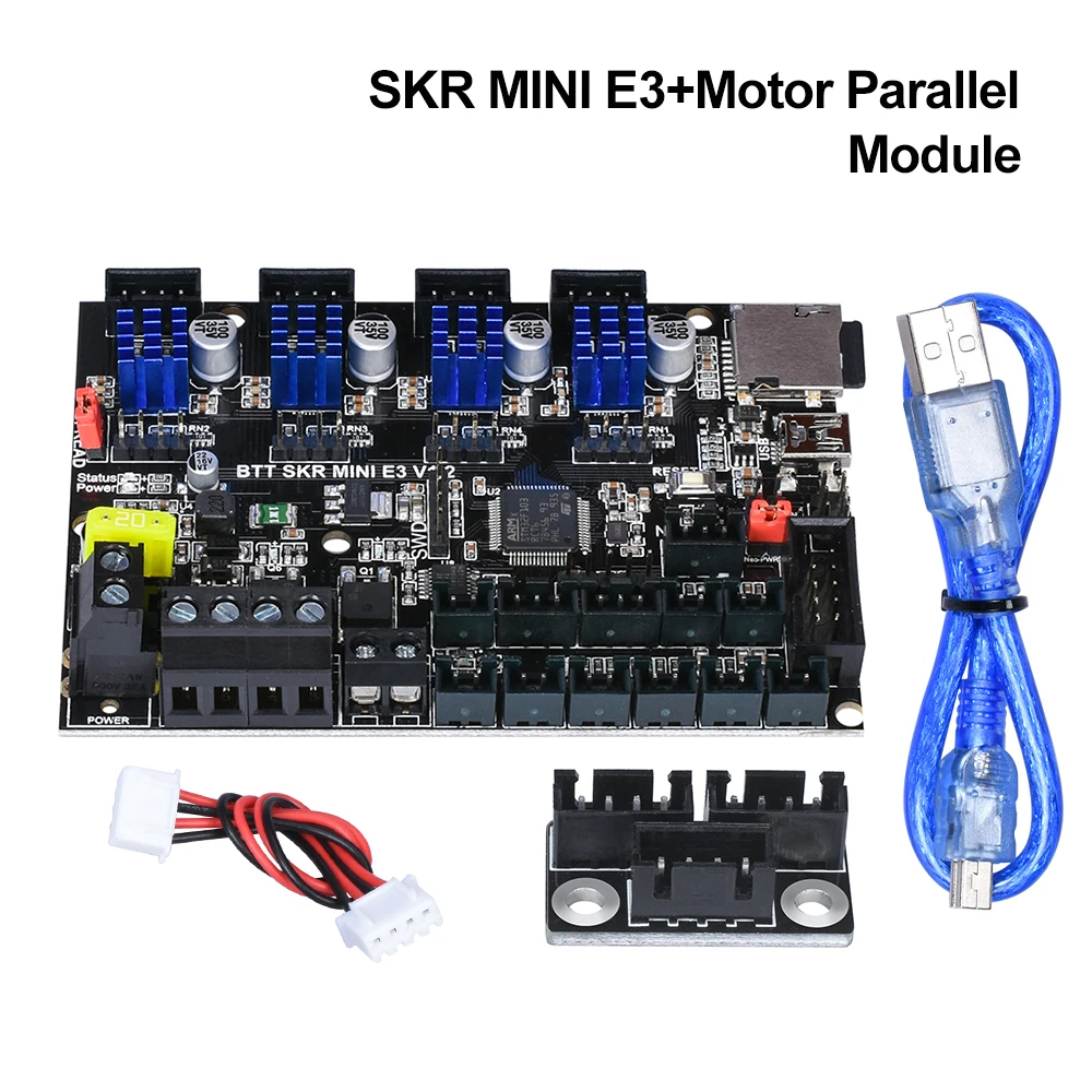 BIGTREETECH SKR mini E3 V1.2 плата управления 32 бит с TMC2209 UART драйвер части 3d принтера skr v1.3 E3 Dip для Creality Ender 3 - Цвет: mini E3 and Module