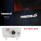 2 шт. Светодио дный лампы двери автомобиля проекционные огни для Mazda 6 GJ GL Atenza 2013-2017 2018 Mazda6 авто эмблемы наклейки аксессуары