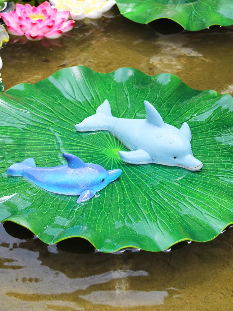 

Pond decoration and landscaping simulation dolphin floating surface aquarium pool waterscape outdoor garden landscape sculpture