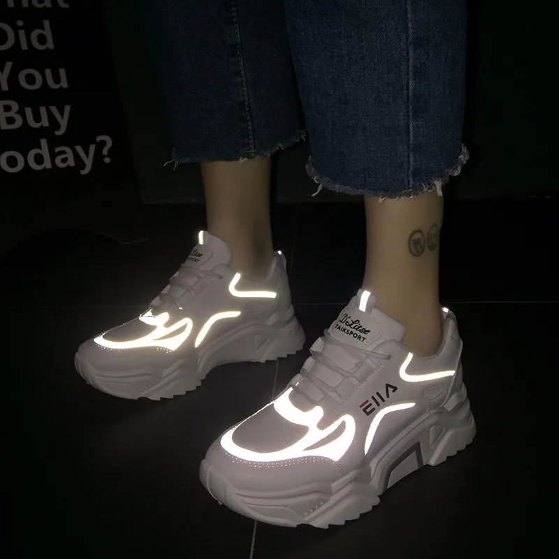 кроссовки женские Кроссовки высотой 5 см модная обувь женская прогулочная для