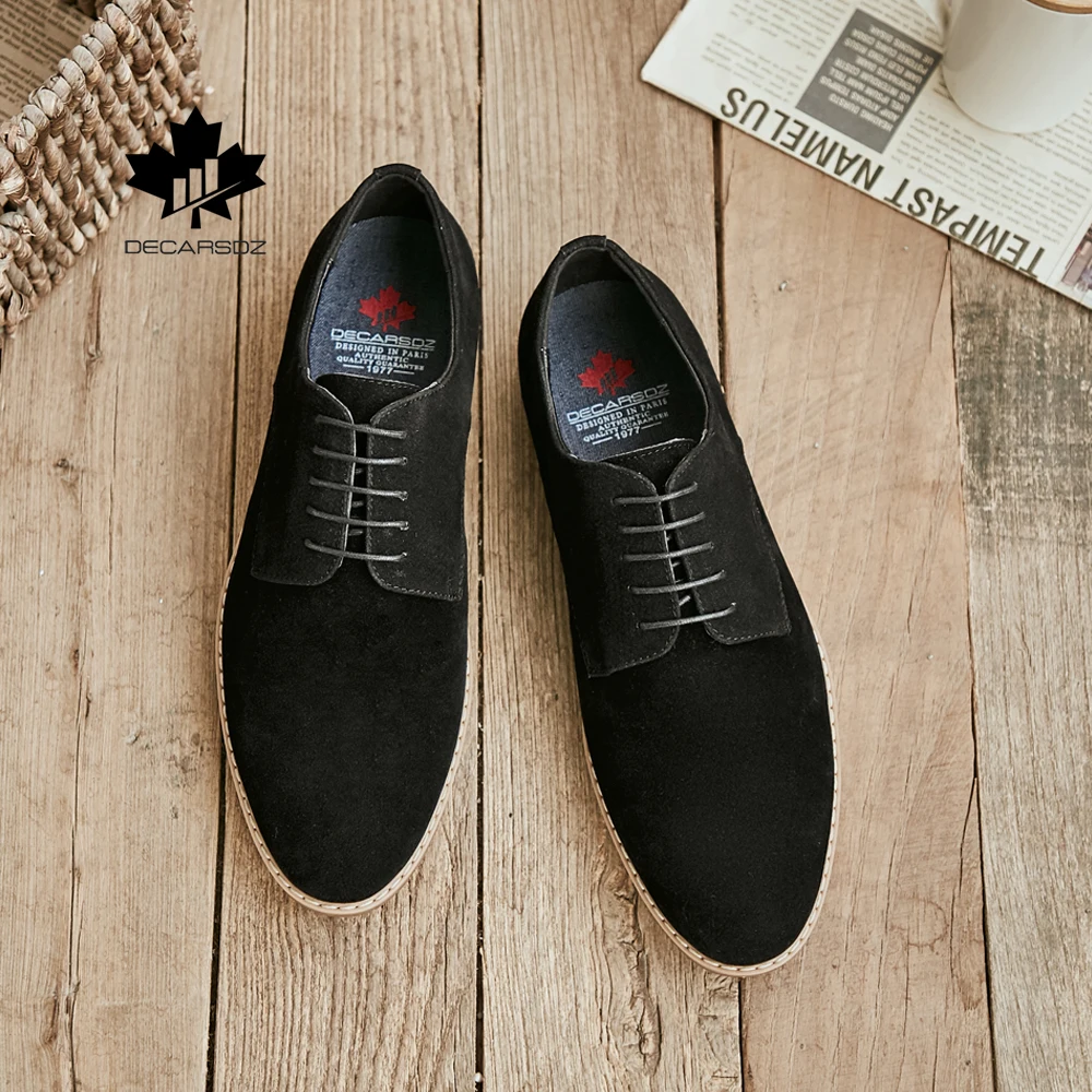 Новинка 2020 Черная мужская повседневная обувь Мужская модная замшевая офисная