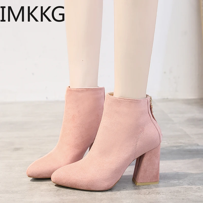 2020 желтые ботильоны женская обувь сапоги на высоком каблуке молнии сексуальные