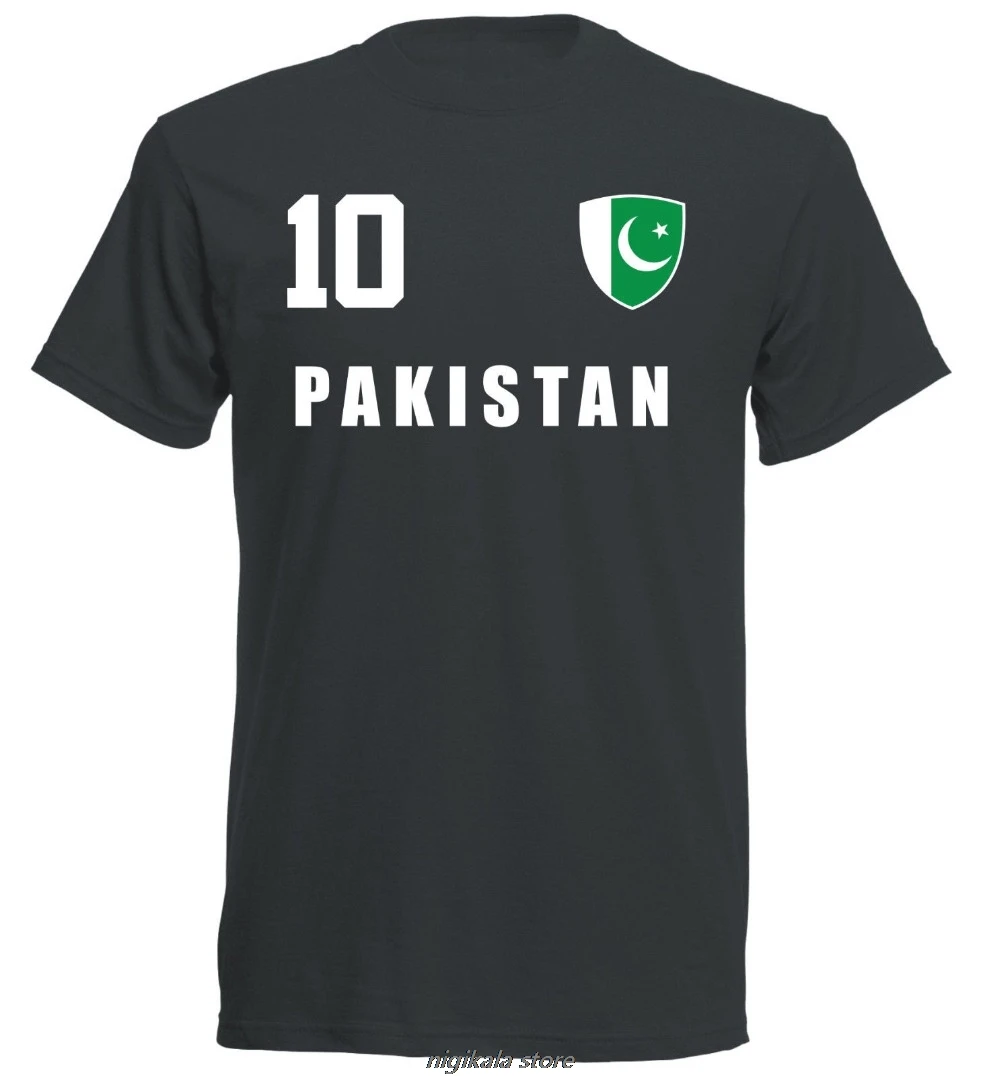 Горячая Распродажа летняя стильная футболка в Пакистане черная для футбола Nr 10
