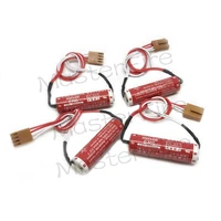 8pcslot maxell er6 3 6v 2000mah lithium battery plc batteries with brown plug connector made in japan