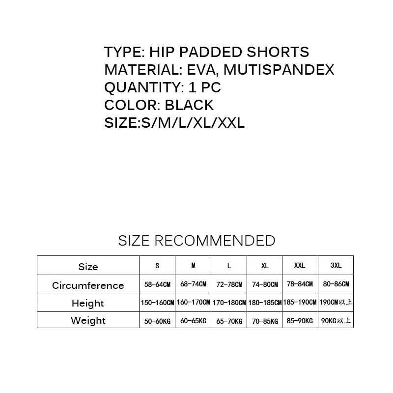 

Skateboard Outdoor Total Impact Hip Pad Protective Shorts Unisex Light Snowboard Ski Skating Hip Protection Padded Sports Gear
