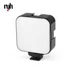 Светодиодная лампа для видеосъемки светильник мини Портативный 49 бусины диммируемая Светодиодная лампа для видеосъемки Панель светильник 6500K для Gopro 6, 7, 8, 9, Osmo телефон Gimba Камера фотосессий