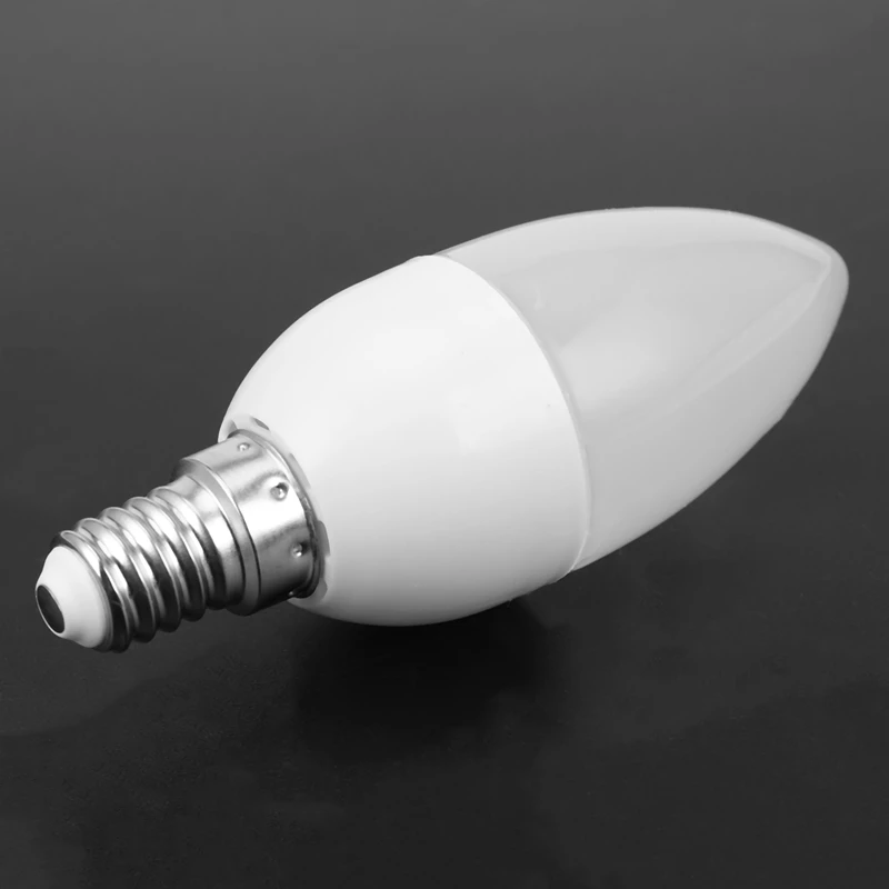 

6pcs LED Lamps Candle Light Bulbs Candlesticks 2700K AC220-240V, E14 470LM 3W Cool White