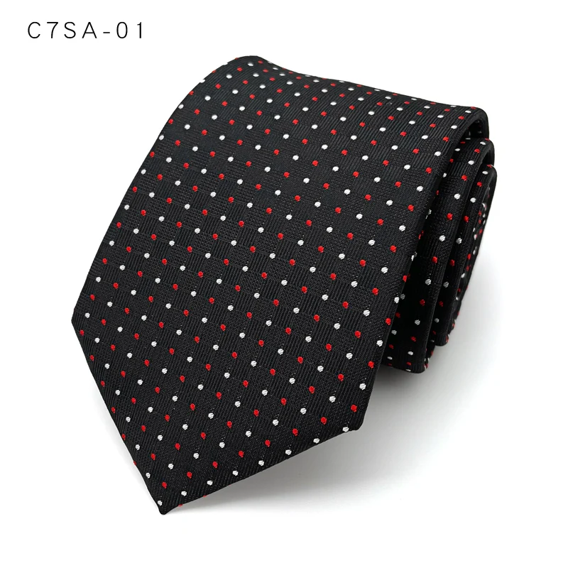 Галстук мужской деловой 7 см маленькая клетчатая Деловая одежда ручной работы