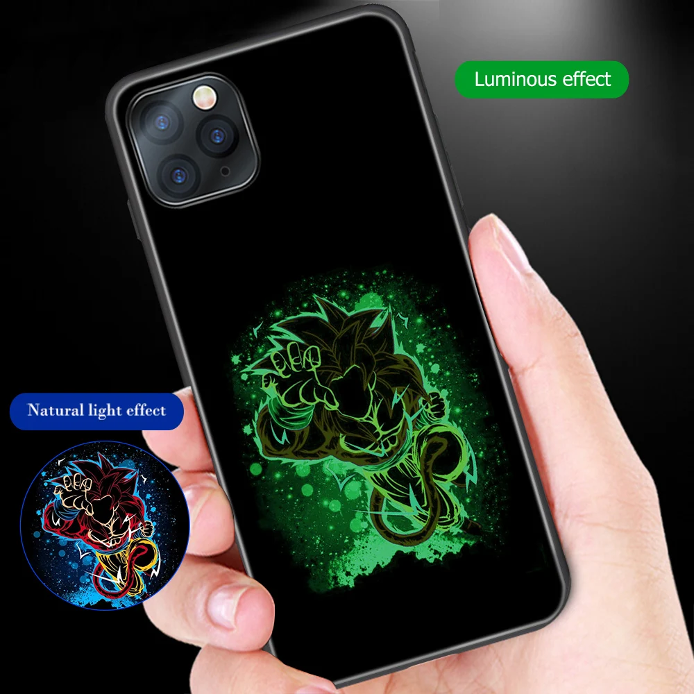 Ciciber Dragon Ball чехол в виде светящегося стекла для iPhone 11 Pro Max 7 8 6 6S Plus X XR XS задняя