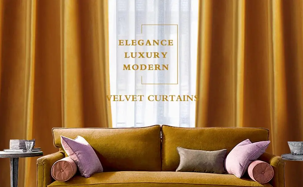 Вельветовая Затемняющая занавеска с высоким затемнением для спальни гостиной