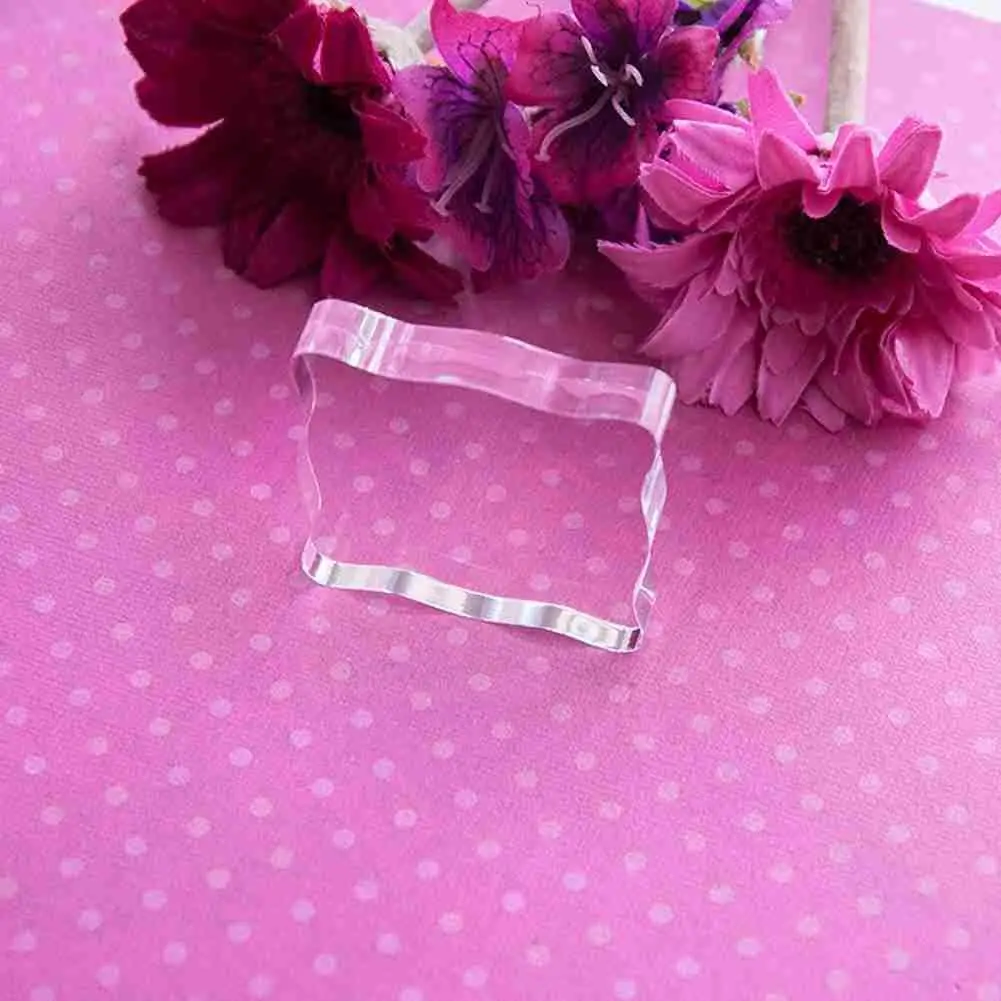

High Transparent Acrylic Block Embosser Stamp Plate Sugarcraft Tools Cake Scrapbooking Decorative For DIY Sticky Crystal Pa Z6G5