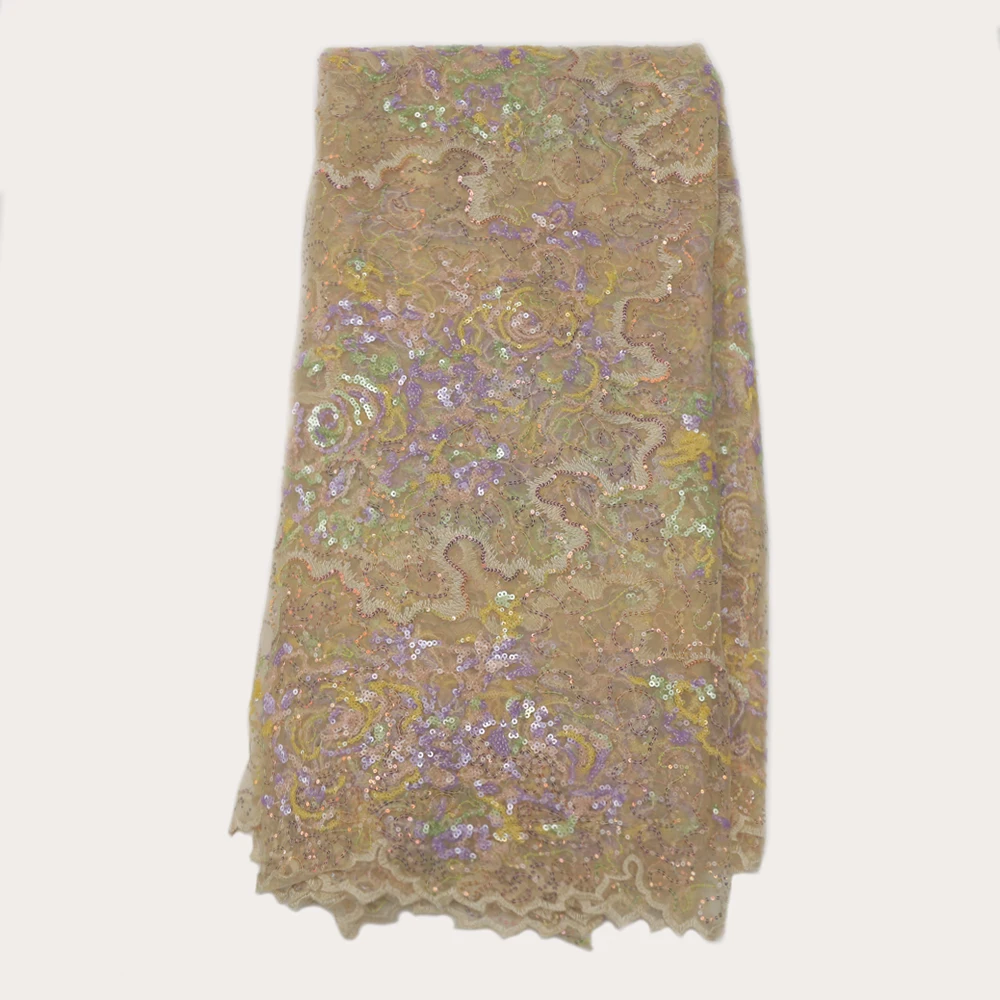 Высокое качество с пайетками африканская кружевная ткань последние нигерийские