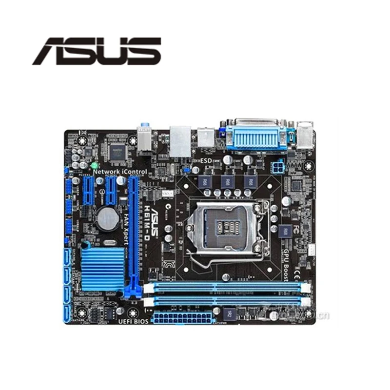 Материнская плата LGA 1155 DDR3 для ASUS настольного компьютера Intel H61 P8H61 SATA II