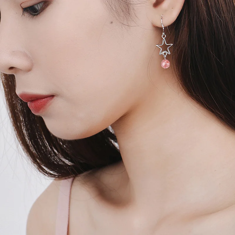 MEETSOFT Стерлинговое Серебро предотвращает аллергию модные серьги капли для женщин