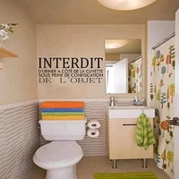 interdit duriner a wall sticker toliet bathroom quote wall decal home decor for bathroom vinyl waterproof dw11086