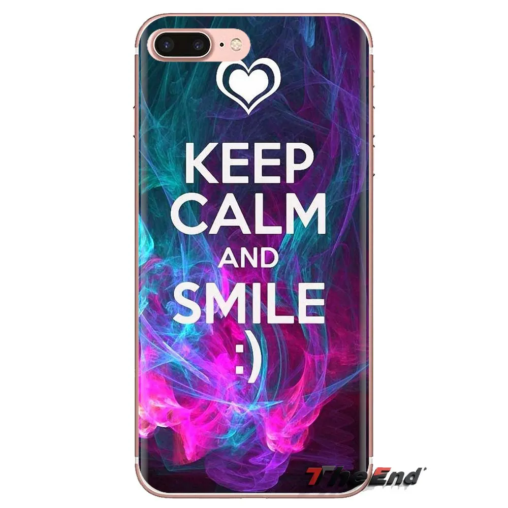 Для Samsung Galaxy J1 J2 J3 J4 J5 J6 J7 J8 плюс 2018 Prime 2015 2016 2017 с надписью Keep calm and просто улыбка на