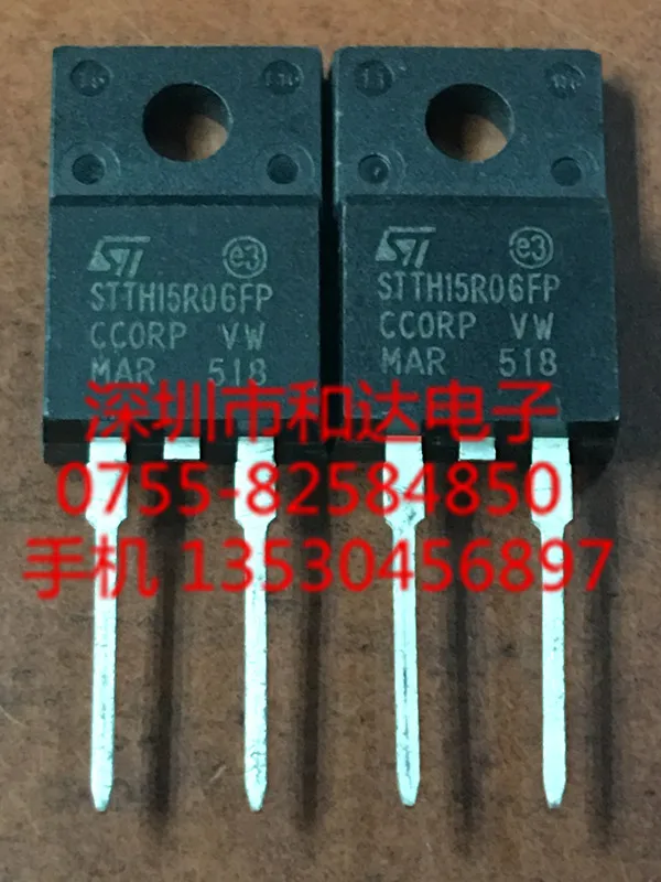 

STTH15R06FP TO-220F-2 600В 15а