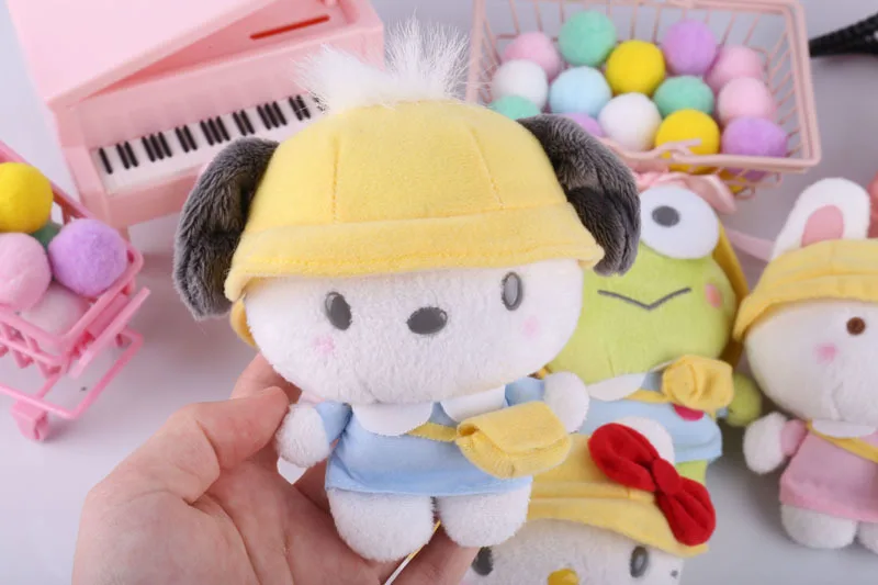 Sanrio melody Keroppi, студенческие мягкие животные, плюшевые игрушки-подвески для детей, рюкзак, брелок для ключей, кролик, собака
