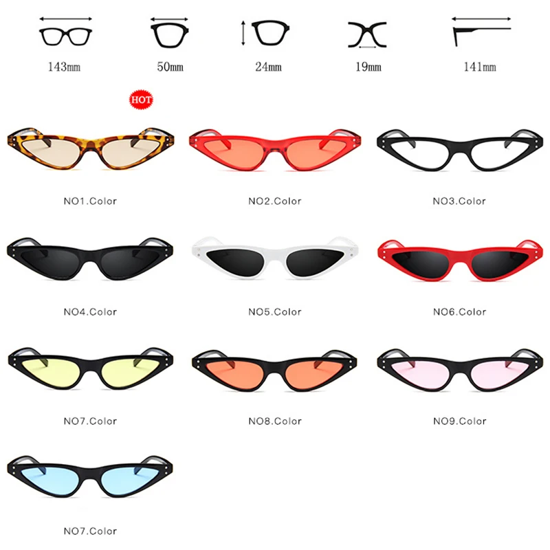 

Mini Frame Rice Nail Sunglasses Women Candy Color Small Frame Cateye Triangle Vintage Sun Glasses Outdoor Oculos De Sol