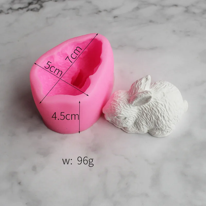 3D Силиконовая форма в виде кролика Торт Шоколад Конфеты помадка свечи мыло формы