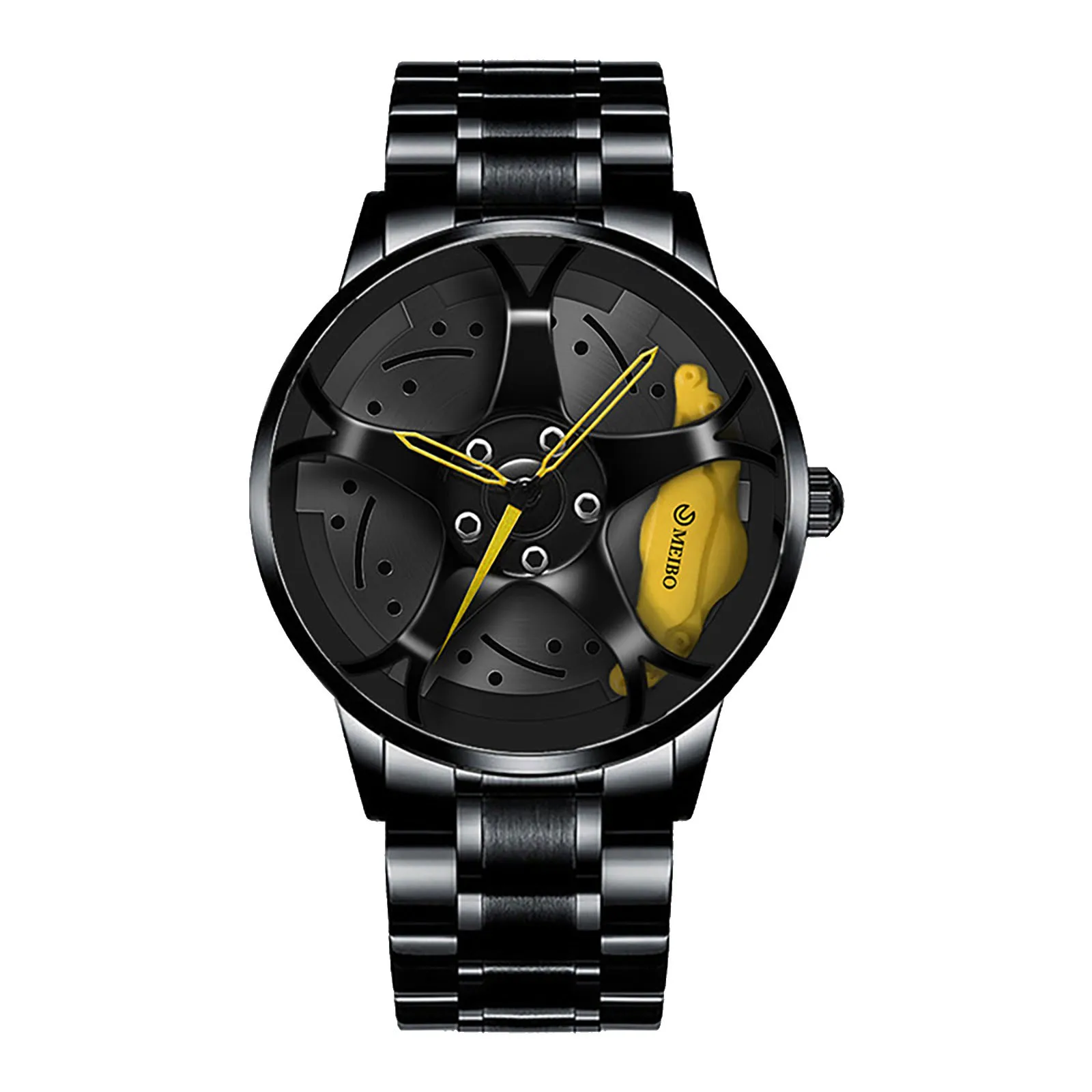 

2021 Fashion Sport Watch Quartz Mesh RimHub Watch Men's Car Wheel Wristwatches Stainless Steel Boyfriend Bithday&Christmas Gift