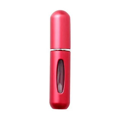 Красный 5ml Refillable Mini Perfume Bottle Atomizer Aluminum Atomizer Portable Travel Cosmetic Container Perfume Bottle Spray Container - Цвет: Красный
