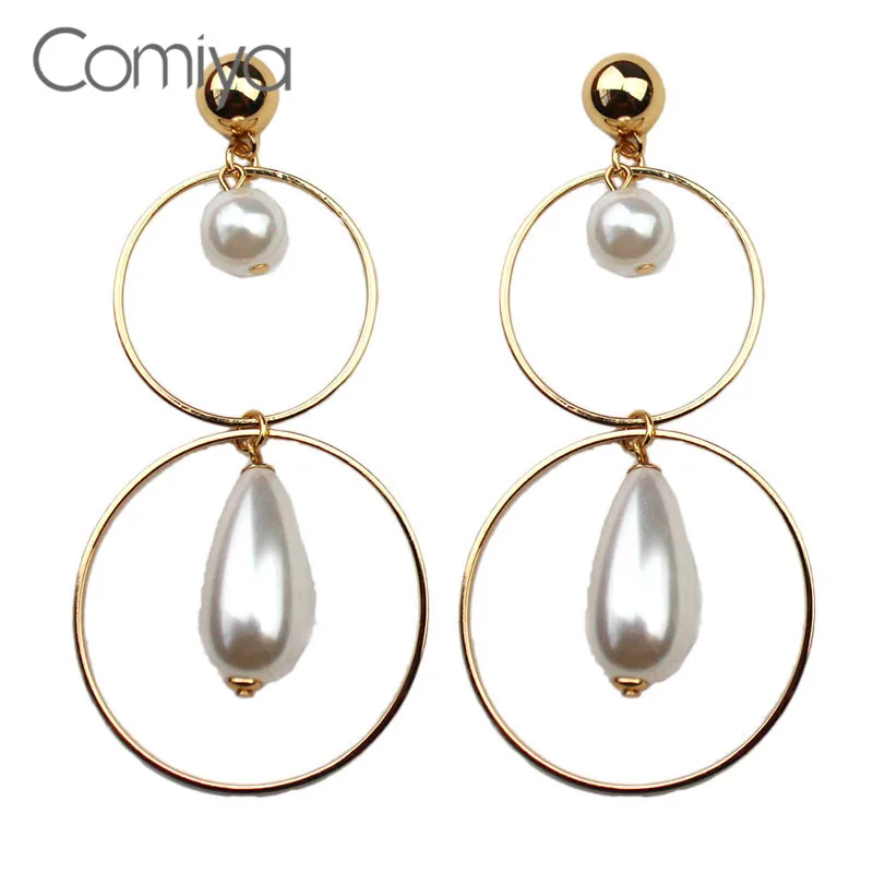 Женские серьги-подвески из цинкового сплава с жемчугом | Украшения и аксессуары