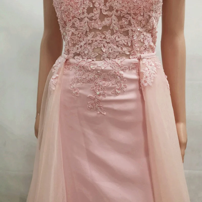 Vestido de, элегантное вечернее платье с вырезом лодочкой, шифоновое платье с кружевом, платье на год, свадебное платье, Vestido De Noiva