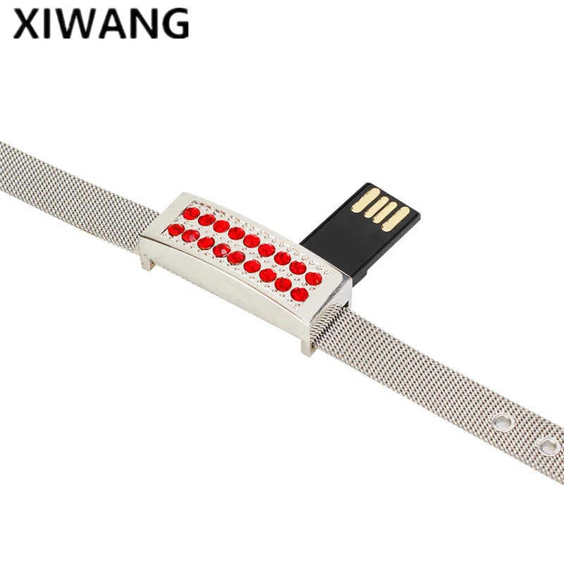 Usb флеш-накопитель 128 ГБ, USB флеш-накопитель 32 ГБ, металлическая Флешка 16 ГБ, синие браслеты 2,0, u-образная Флешка 64 ГБ, ювелирный браслет, флешка 8 Гб
