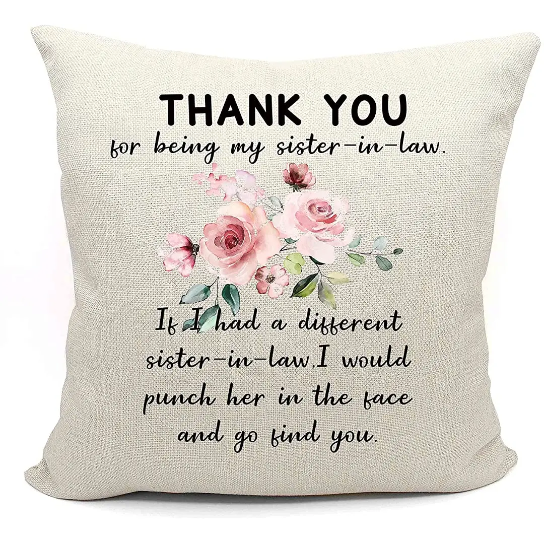 

Thank You for Being My Sister in Law Funny SisterinLaw Gift Unique Family Gag Gift Birthday Christmas Novelty Present Ideas
