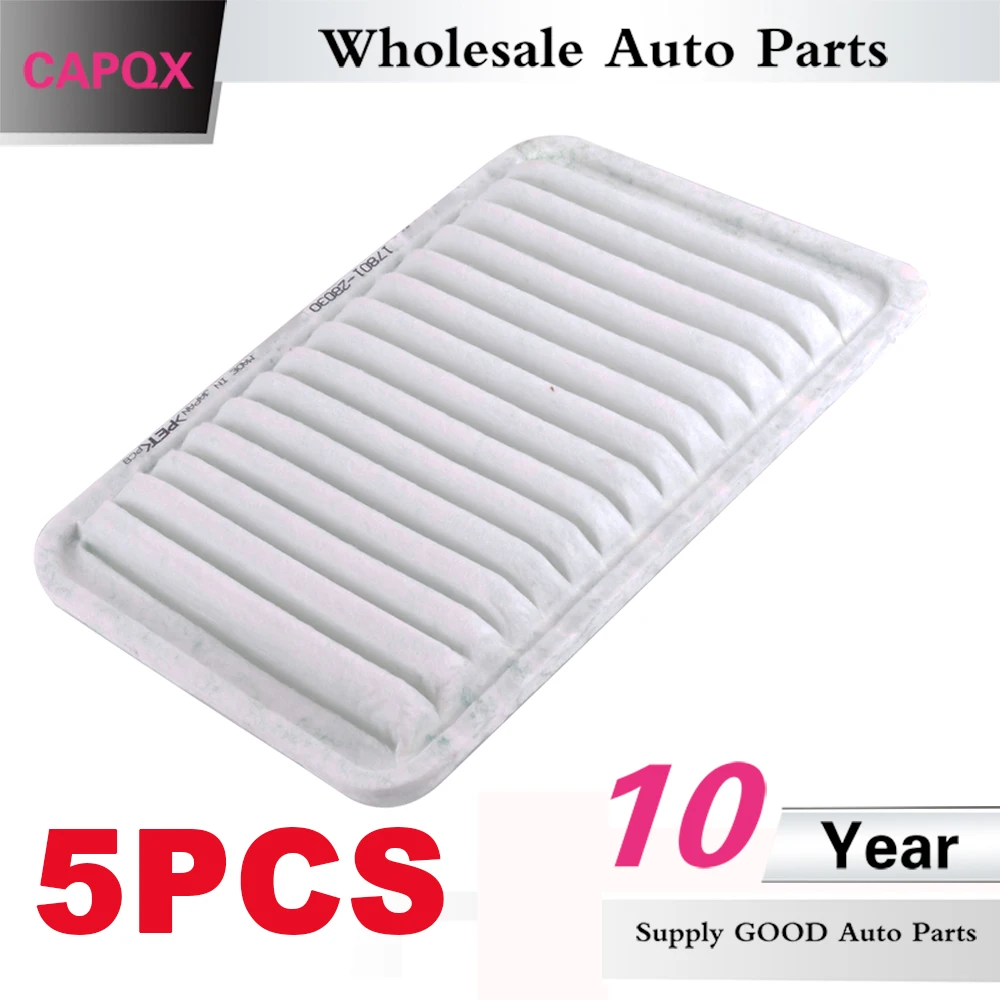 Высококачественная воздушная фильтровальная бумага CAPQX 5 шт. OEM:17801-0H080 17801-0H050