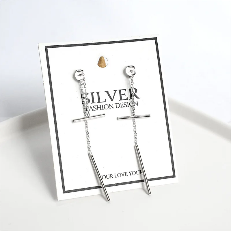 

La Monada Women Stud Earrings Stick Tassel Chain 925 Sterling Silver Earrings For Women Jewelry Women's Earrings Stylish Girls