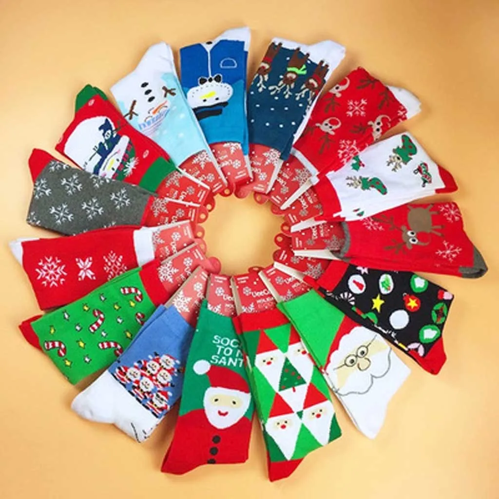 

Unisex cotton Christmas Socks Cute Snowflake Socks Mid Socks Home Floor Socks