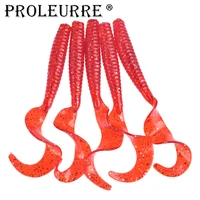 5pcs shrimp smell with salt worms soft baits 8cm 4 3g jig wobbler tackle fishing lures artificial silicone swimbaits bass pesca