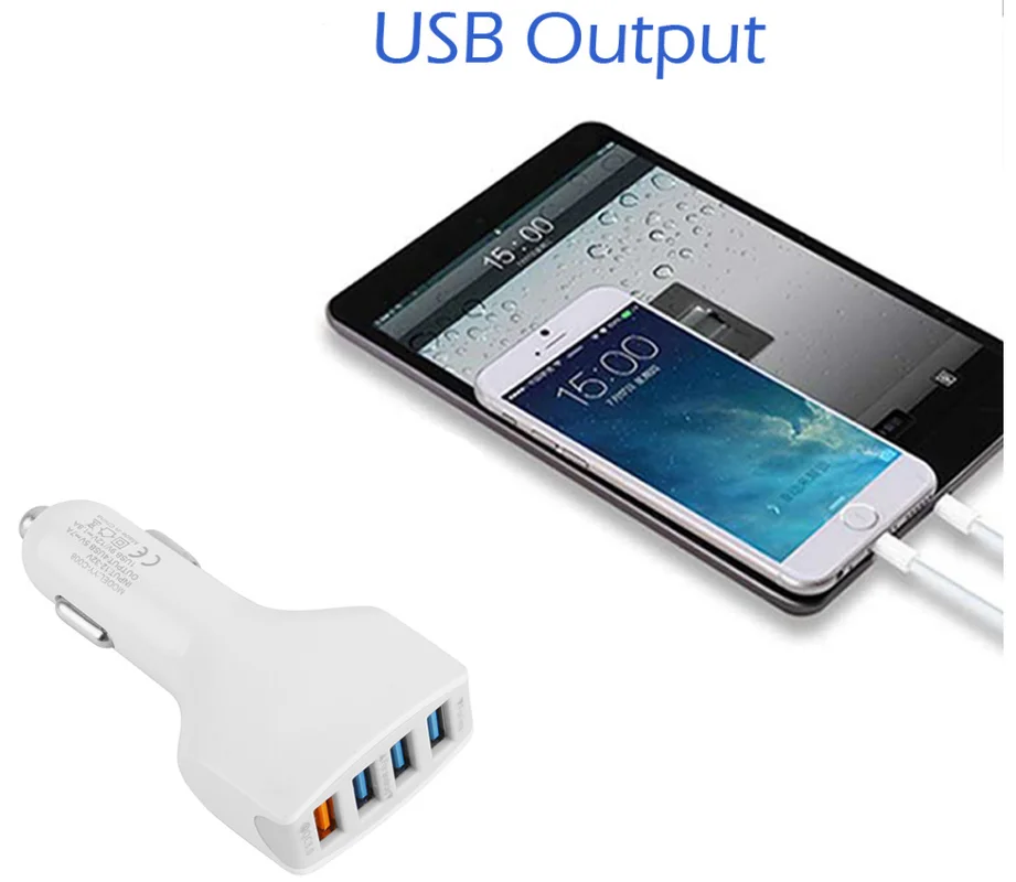 Автомобильное зарядное устройство Quick с несколькими интерфейсами для автомобиля