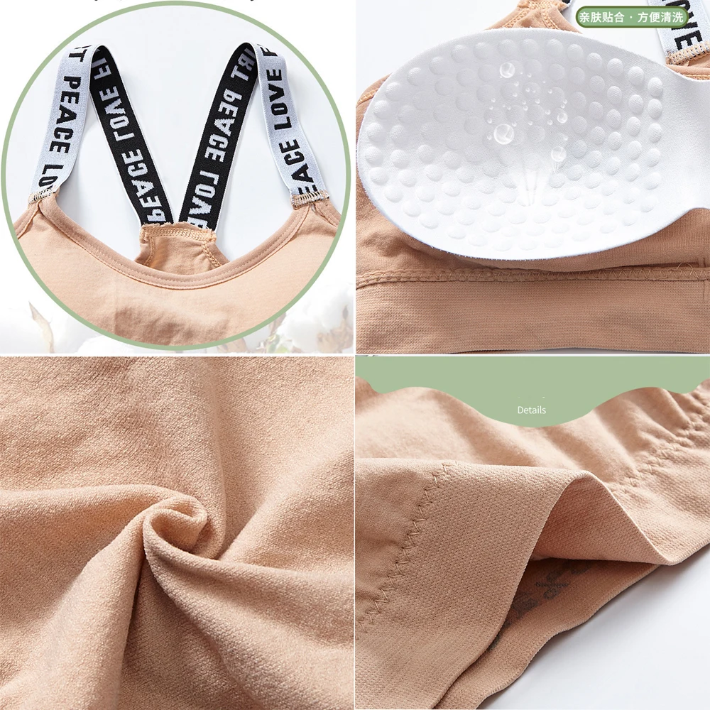 

New Ladies Tube Tops Bra Sexy Seamless Bralette Underwear Letters Sling Wrap Push U Vest Women Comfortable Sports Bras for Girl
