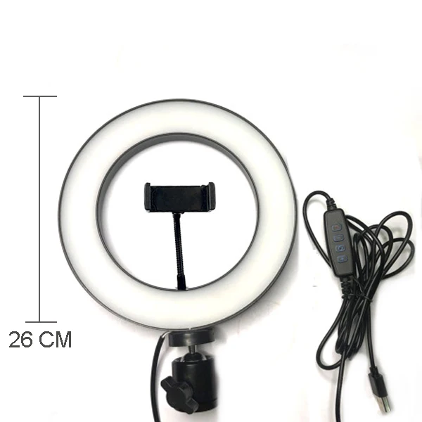light2 mini tripod BePotofone фото студия телефон видео выдвижной мини настольный светодиодный светильник кольцо 5500K фотография затемнения макияж кольцо лампа - Цвет: light2 mini tripod