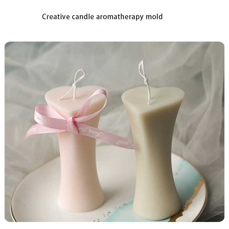 

3D Creative Cylindrical Love Candle Silicone Mold DIY Aroma Candle Wax Mold Soap Crafts Casting Mould Making Supplies