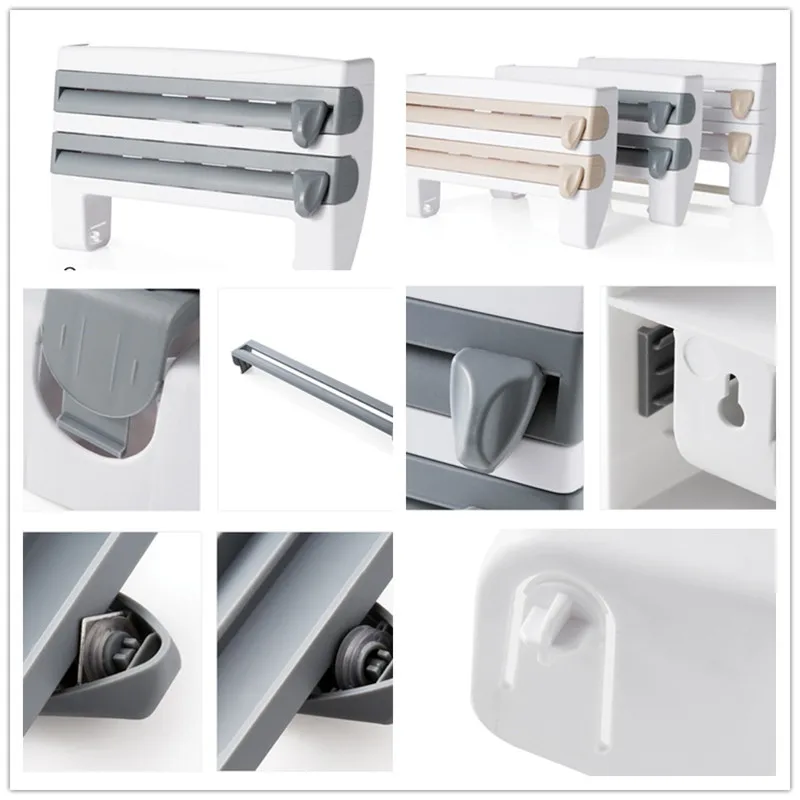 Настенный держатель для бумажных полотенец стойка бутылок соуса 4 в 1 резки