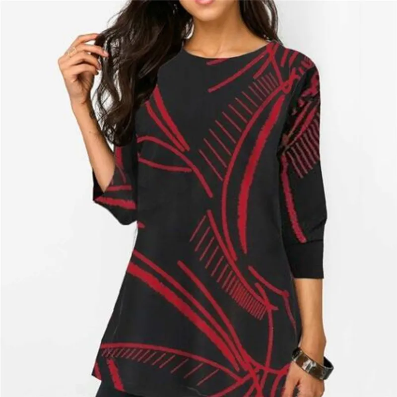 

New 2021 Spring Summer T Shirt Tops Women Half Sleeve O-Neck Print T Shirt Casual Vintage Floral T Shirt Plus Size 2XL