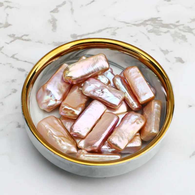 3 шт./лот жемчужные бусины KESHI pearl 100% натуральный пресноводный прямоугольный