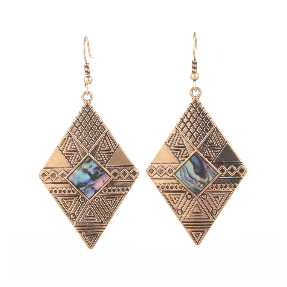 Мода 2019 винтажные геометрические резьбовые линии искусственные для женщин