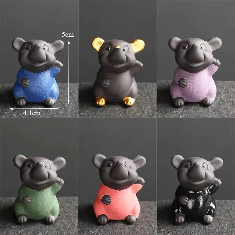 Лиловая глина мультфильм Маленькая мышка чай домашнее животное чайный поднос