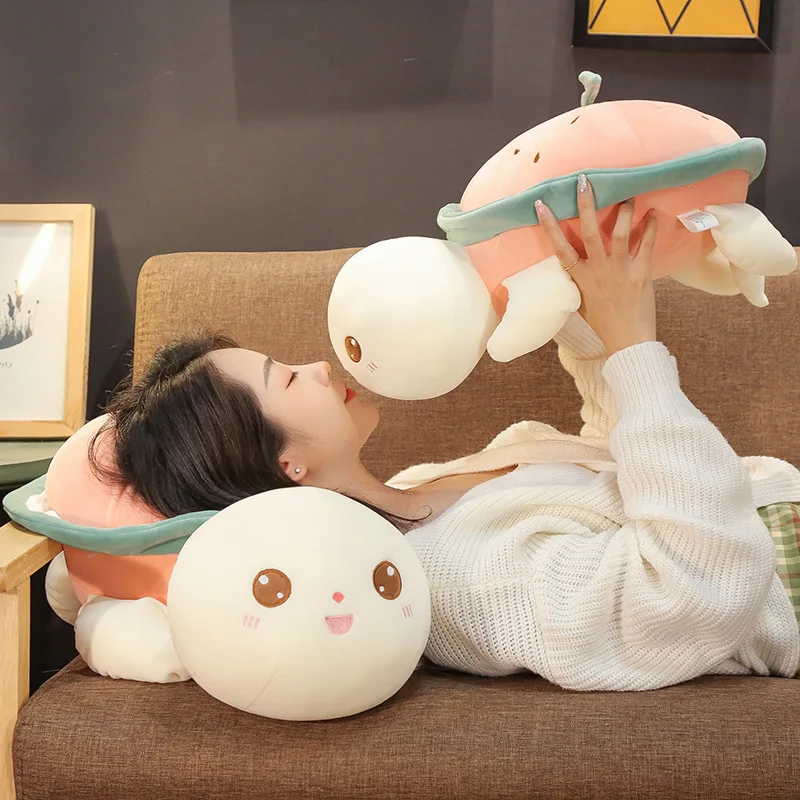 

40-65CM Kawaii Fruit Turtle Plush Toys Tortoise Soft Cotton Watermelon Turtle Ragdoll Animal Doll Pillow Lover for Girls Gift